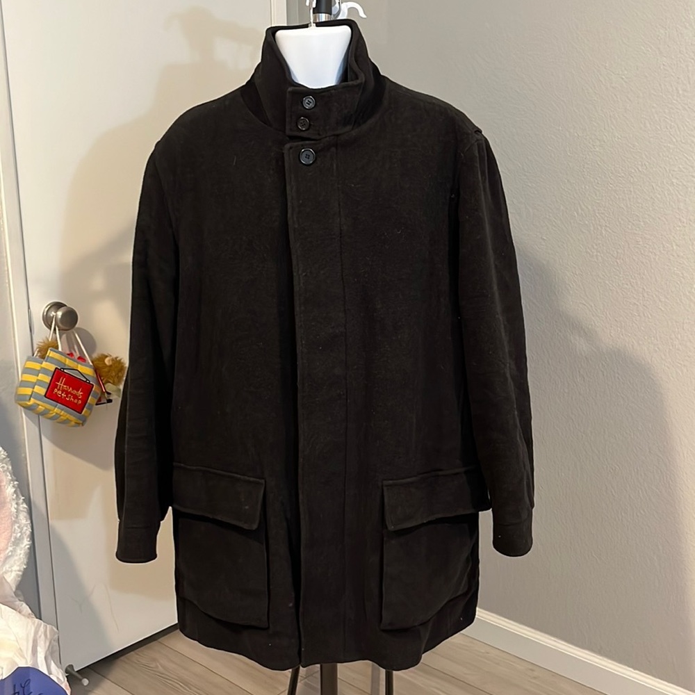 Tasso Elba fine menswear winter jacket coat black heavy XL luxury jacket EUC